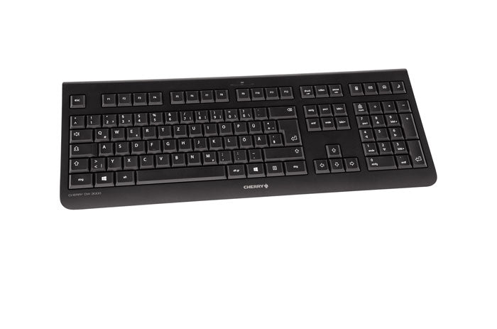 CHERRY DW 3000 – Tastatur, kabellos (2,4 GHz), FR-Layout (FR), Fullsize (mit Ziffernblock) – für Windows