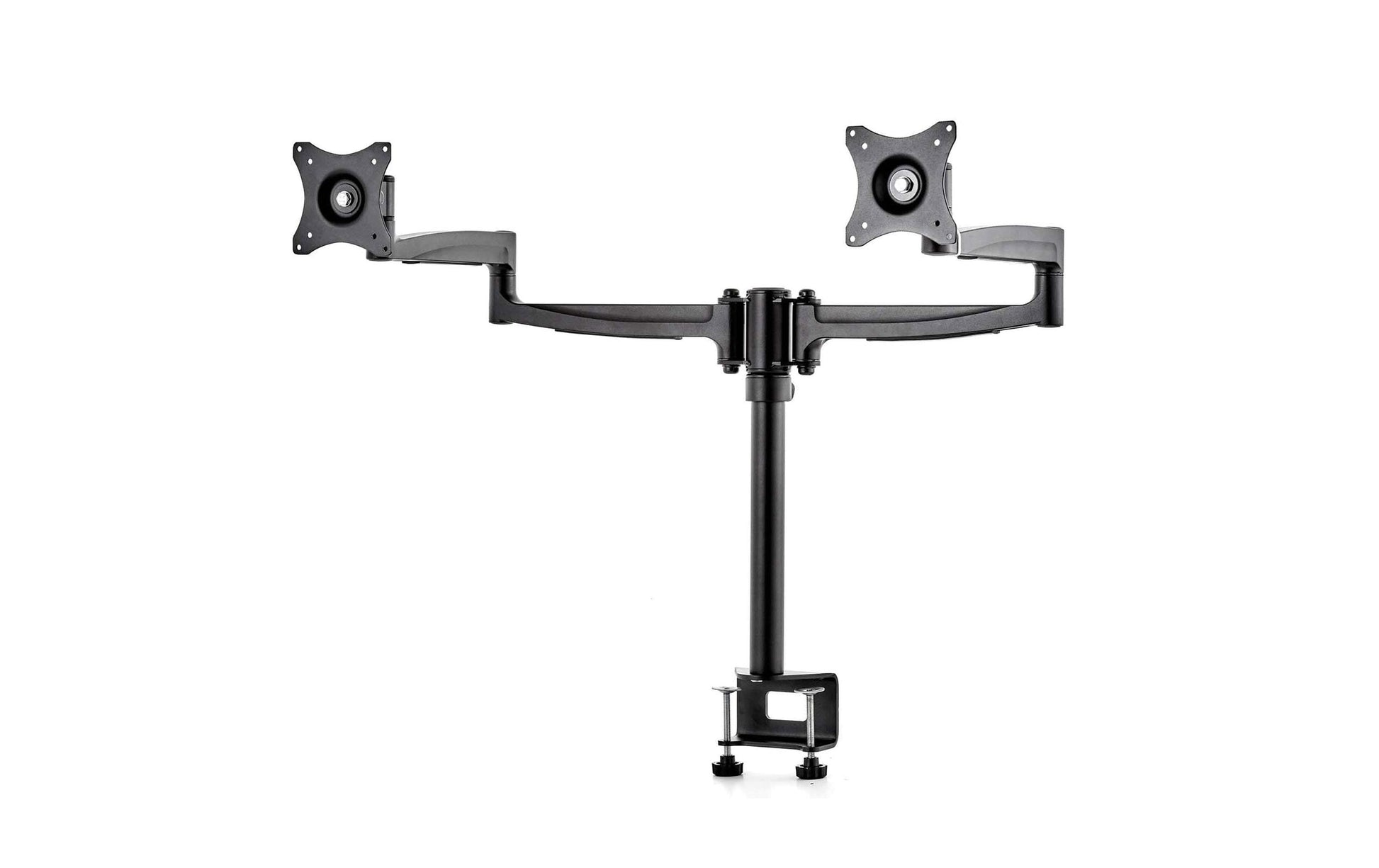 Edbak DM121 – Tischhalterung, Dual, Tischklemme, bis 24", VESA 75 × 75 mm, 20 kg, drehbar, schwarz