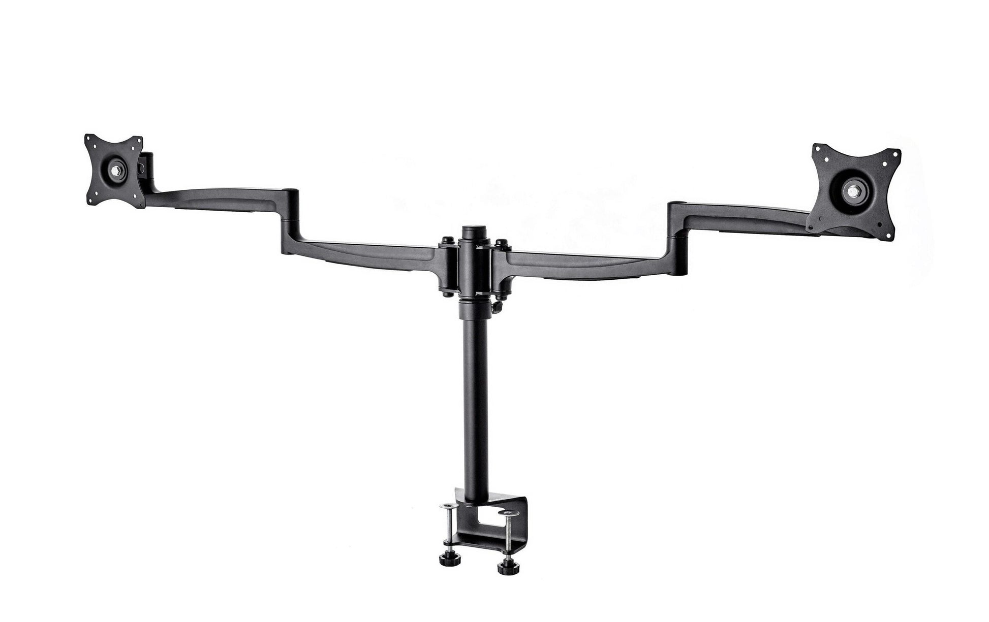 Edbak DM121 – Tischhalterung, Dual, Tischklemme, bis 24", VESA 75 × 75 mm, 20 kg, drehbar, schwarz