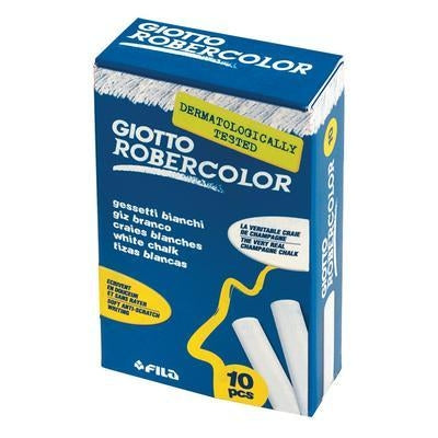Giotto Robercolor Wandtafelkreide, weiss, rund, Ø 10 mm, staubfrei – 10 Stück