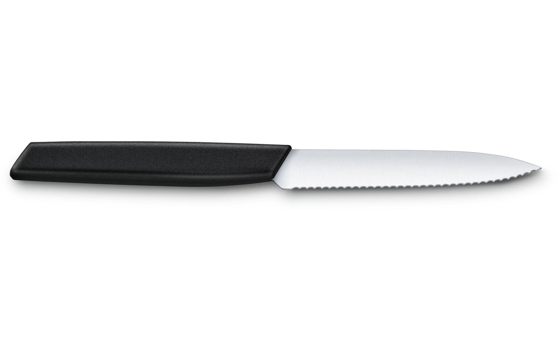 Victorinox Gemüsemesser 10 cm, Edelstahl, Kunststoffgriff schwarz, Wellenschliff
