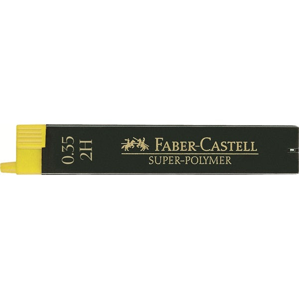 Faber-Castell Bleistiftminen – Graphit, 0,35 mm, 2H, 12 Stk.