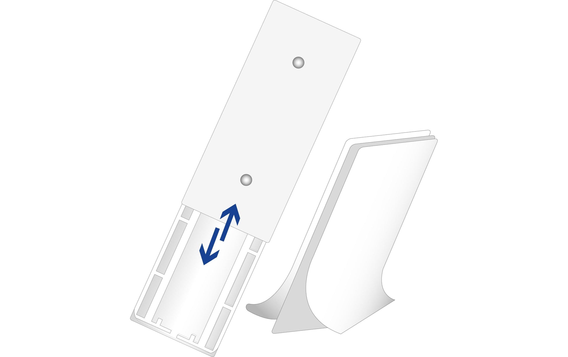 Max Hauri AG Max Hauri Slide Strip – Universalhalterung, weiss, 2 Stück