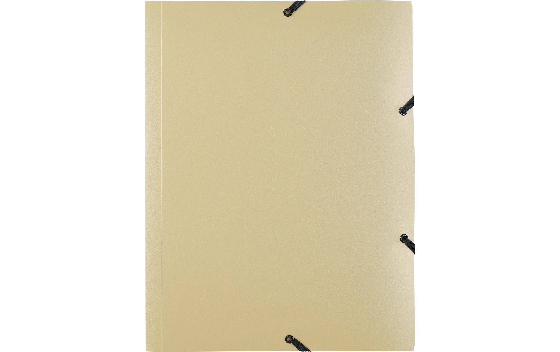 Kolma Sammelmappe für A4, Kunststoff, Gold, mit Gummizug