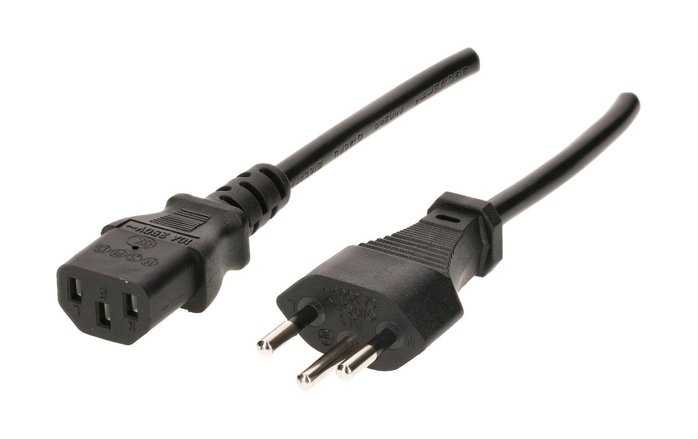 Max Hauri AG Max Hauri Netzkabel – T12–IEC C13, 2 m, schwarz