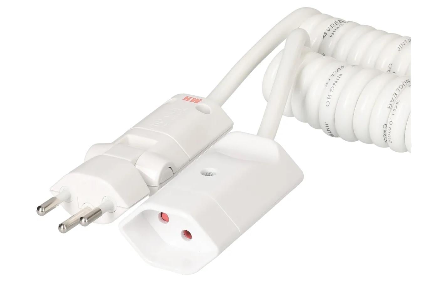 Max Hauri AG Max Hauri Verlängerungskabel – T12–T13, 2,5 m, 3×1 mm², weiss
