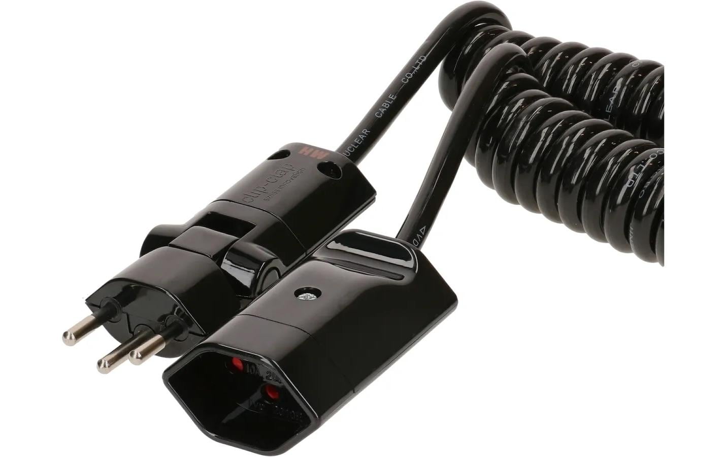 Max Hauri AG Max Hauri Verlängerungskabel – T12–T13, 4 m, 3×1 mm², abgewinkelt, schwarz