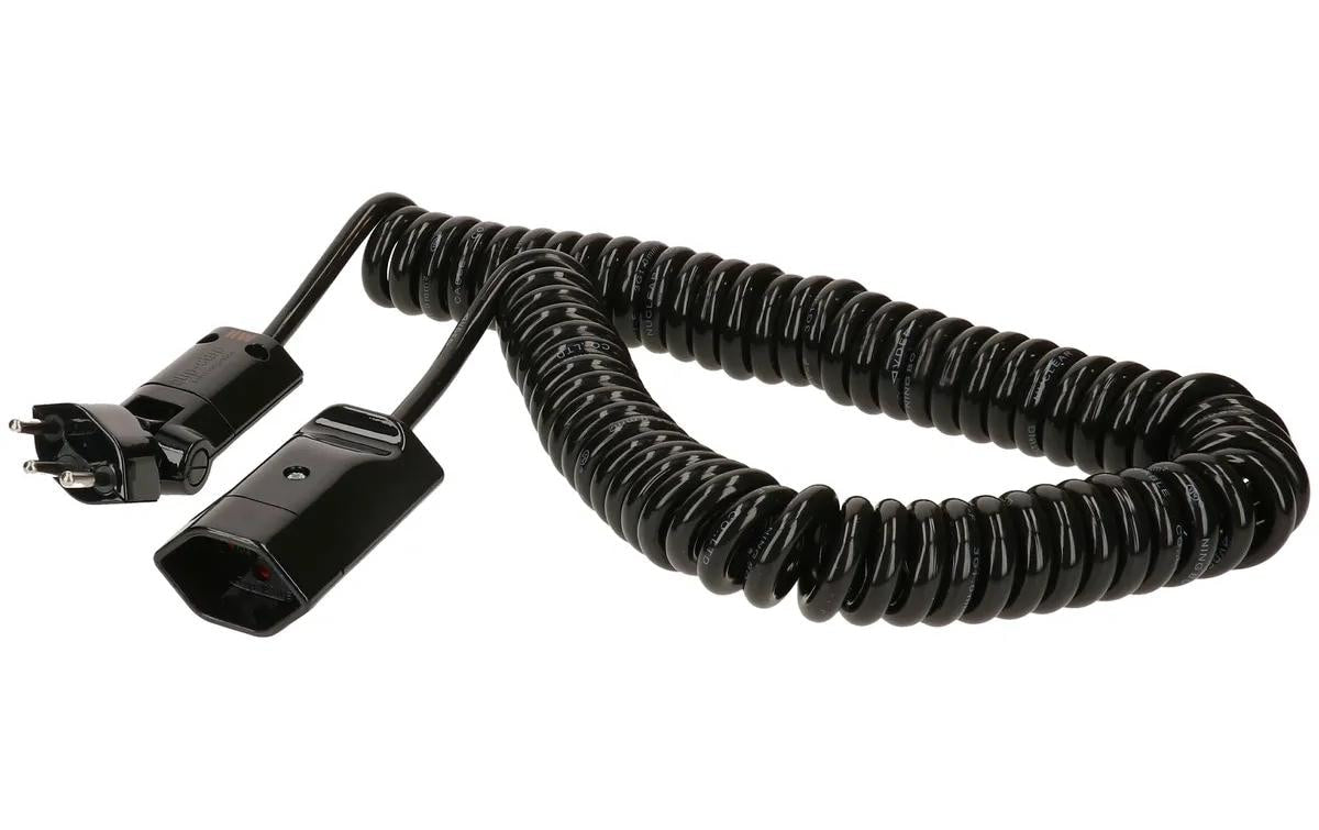 Max Hauri AG Max Hauri Verlängerungskabel – T12–T13, 4 m, 3×1 mm², abgewinkelt, schwarz