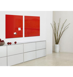Sigel Whiteboard – 100 × 100 cm, Glas, magnetisch, Wandmontage, inkl. Magnete, Montagesatz