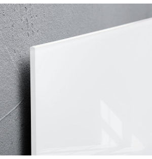 Sigel Whiteboard – 120 × 90 cm, Glas, magnetisch, Wandmontage, inkl. SuperDym-Magnetwürfel, Montagesatz