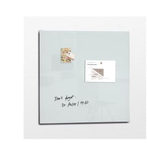 Sigel Whiteboard – 100 × 100 cm, Glas, magnetisch, Wandmontage, inkl. SuperDym-Magnetwürfel, Montagesatz