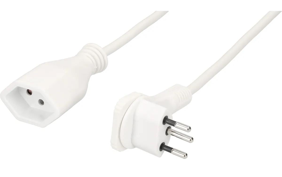 Max Hauri AG Max Hauri Verlängerungskabel – T12–T13, 3 m, 3×1 mm², weiss