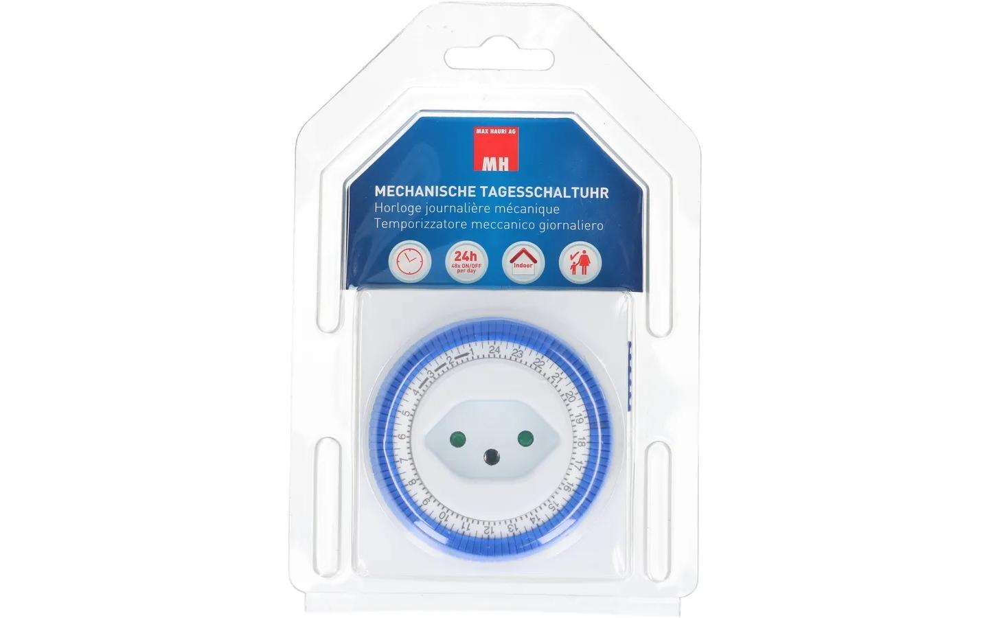 Max Hauri AG Max Hauri Zeitschaltuhr (DIN-Schiene) – Mechanisch, 24 h, IP20, 230 V – Weiss – 130930