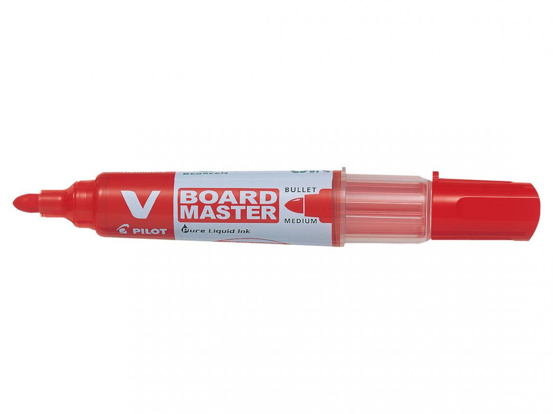 Pilot V-Board Master Whiteboard-Marker – Rundspitze 2,3–6 mm, Rot, Nachfüllbar – für Whiteboards