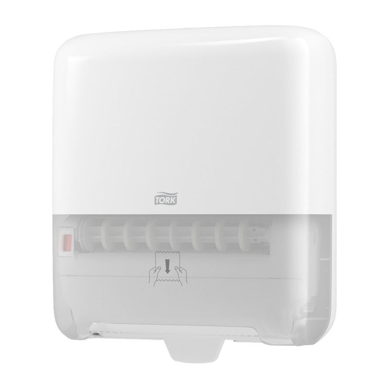 Tork Handtuchrollenspender Elevation Kunststoff Weiss – für Tork H1 – 337 × 372 × 203 mm