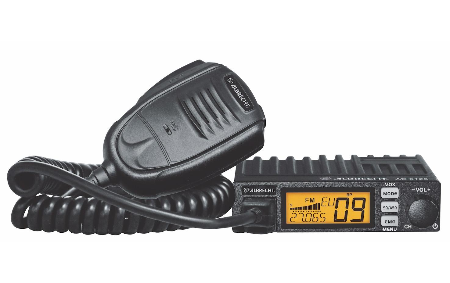 Albrecht AE 6120 – CB-Funkgerät, Netzbetrieb 13,2 V, VOX, Metall, Schwarz