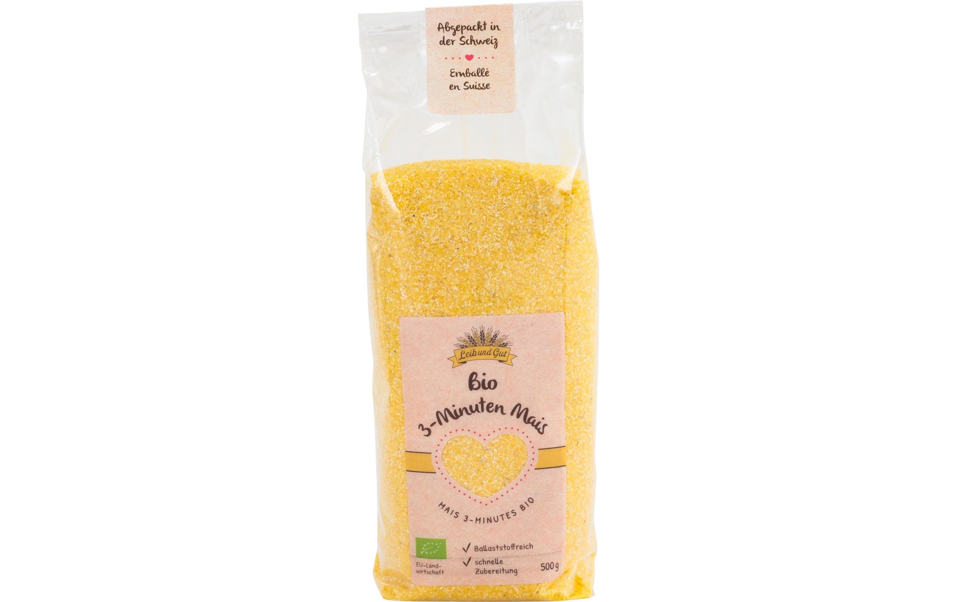 Leib und Gut Maisgriess – Bio – 500 g