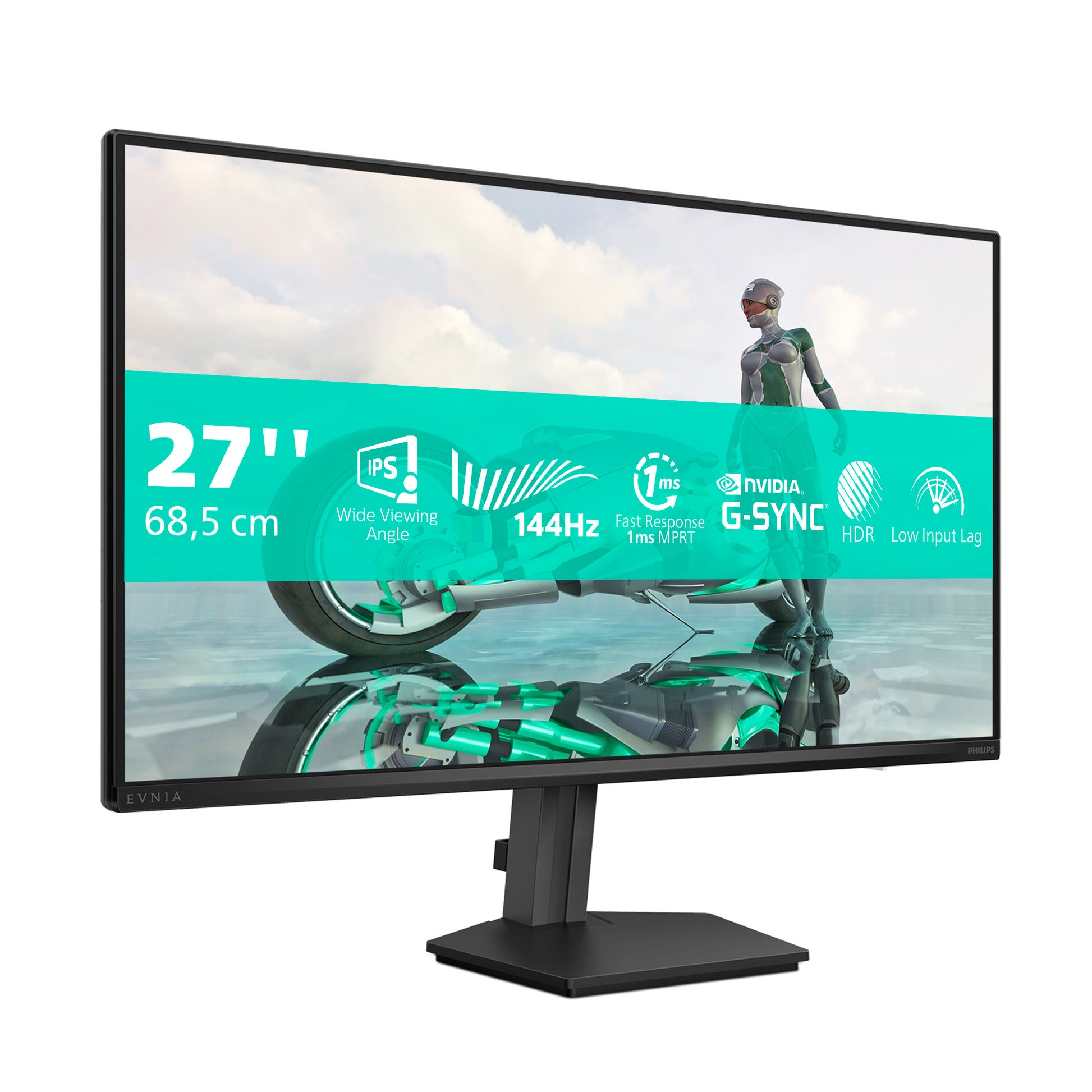 Philips 27M2N3200NF/00 – Monitor, 27" Full HD (1920 × 1080), IPS, 144 Hz, G-Sync, Schwarz