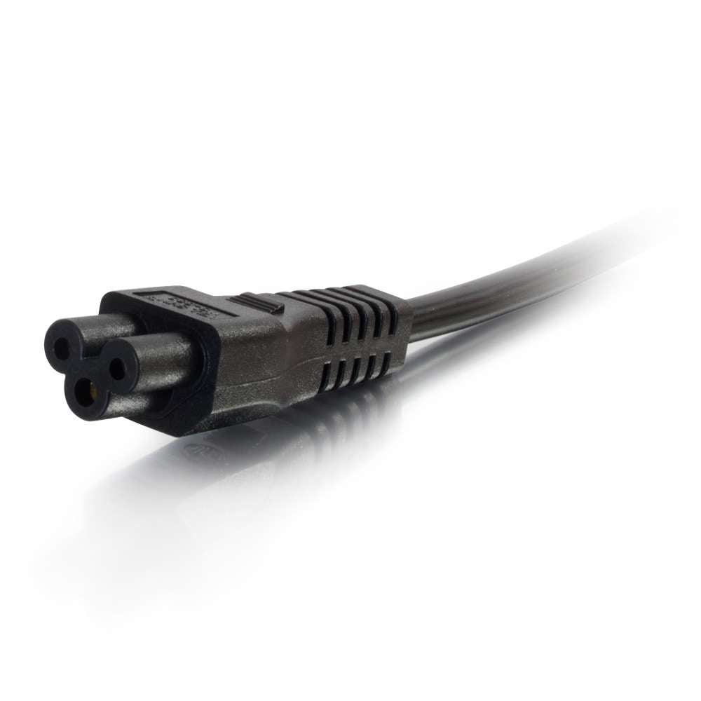 C2G Netzkabel – Schuko (CEE 7/7)–IEC C5, 1 m, 250 V/3 A, schwarz