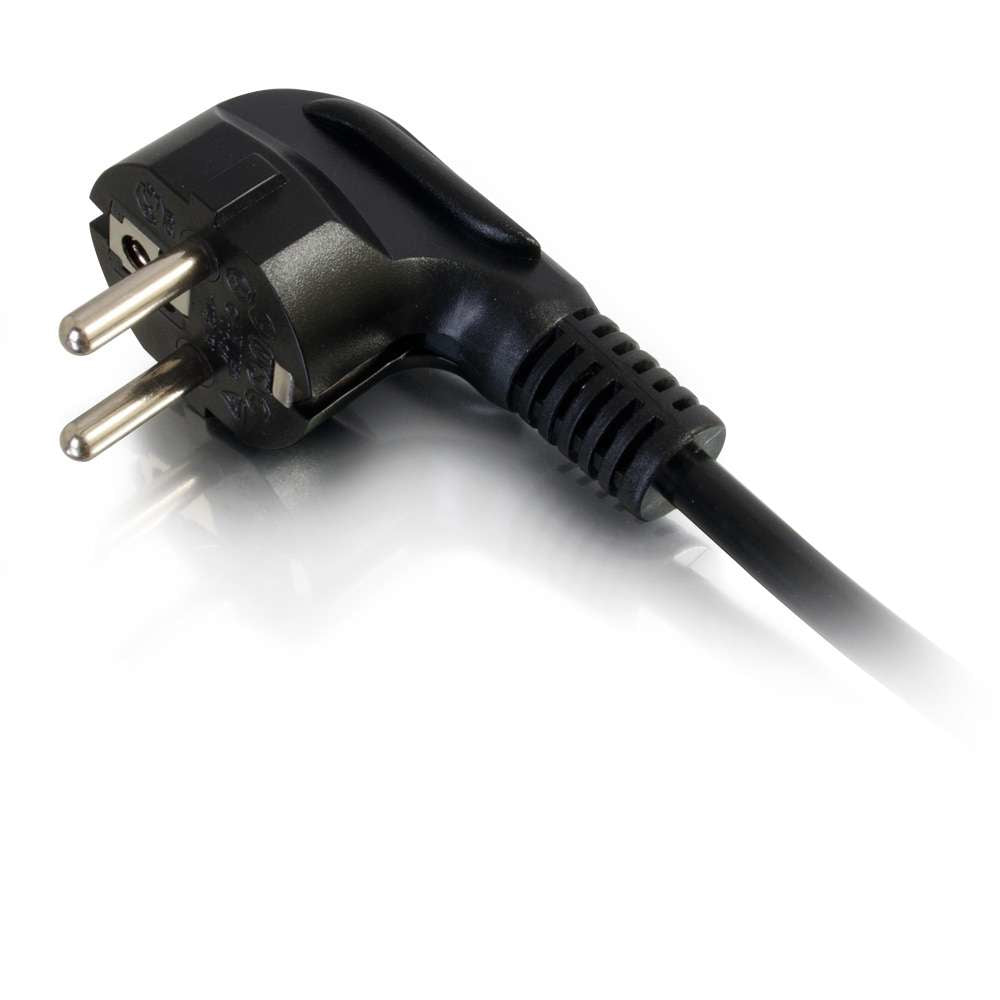 C2G Netzkabel – Schuko (CEE 7/7)–IEC C5, 1 m, 250 V/3 A, schwarz