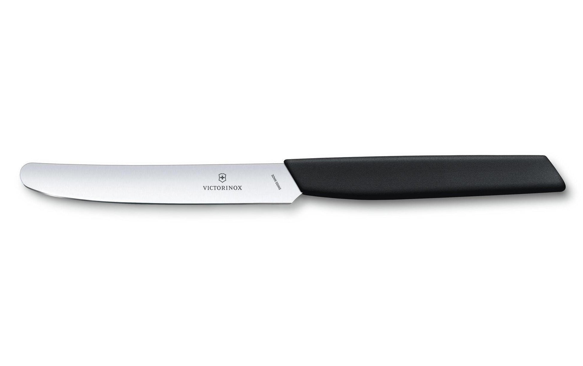Victorinox Tafelmesser – 11 cm, Glatter Schliff, Edelstahl, Kunststoffgriff, Schwarz, spülmaschinenfest