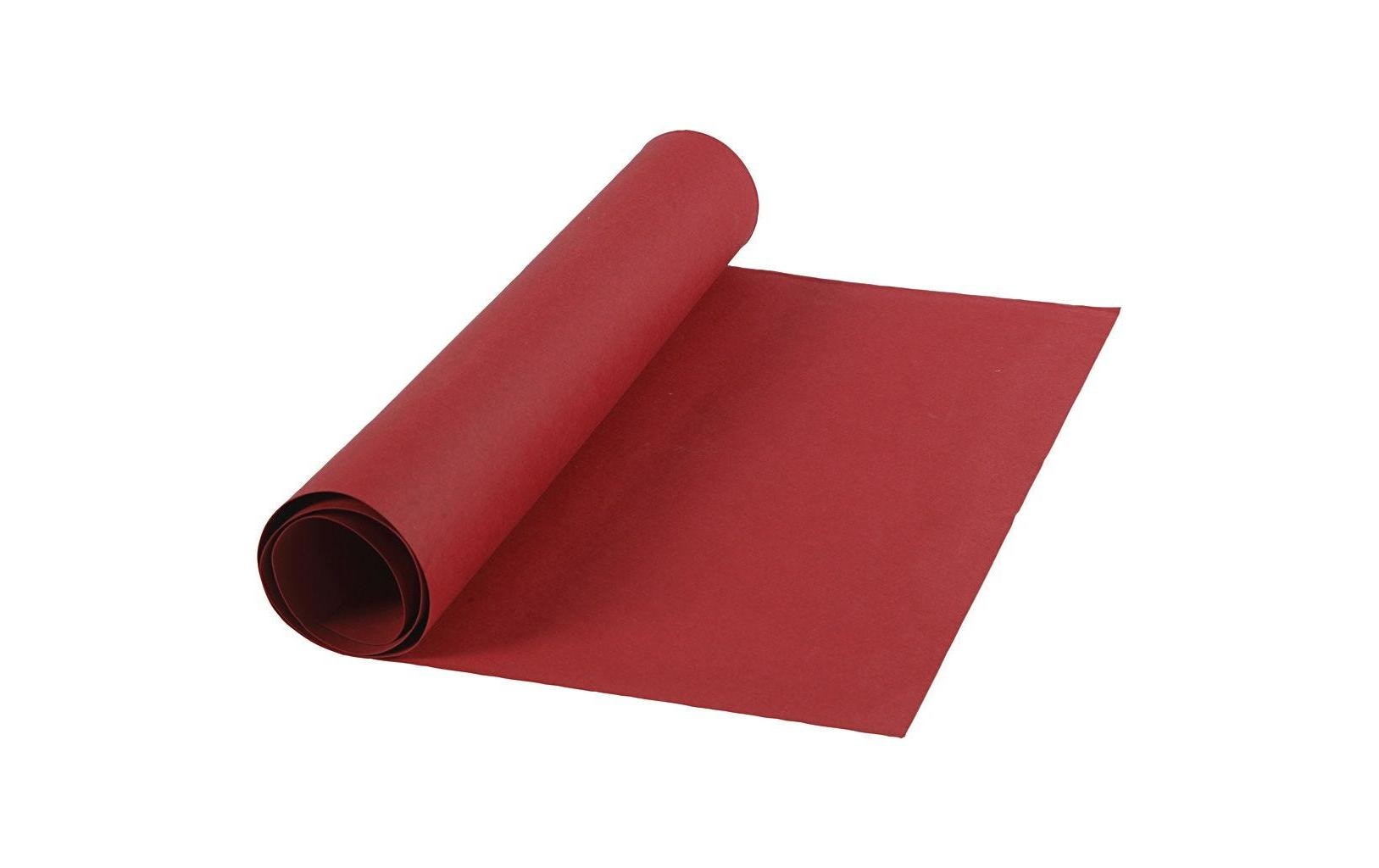 Creativ Company Lederpapier, Zellulose, Latex, Rot, 50 × 100 cm, 350 g/m², 1 Rolle, 498946