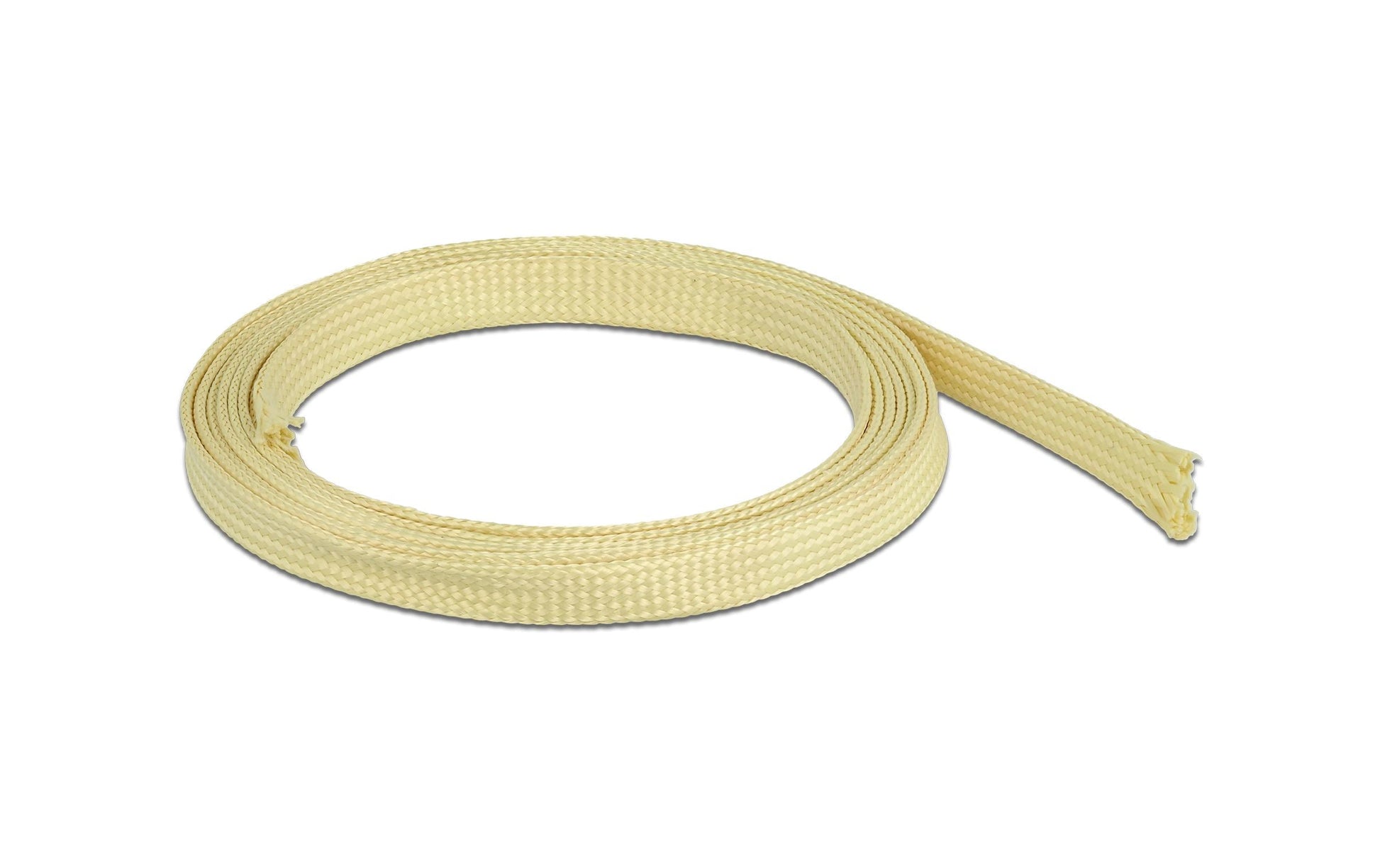 DeLOCK Kabelschlauch, Ø 7–13 mm × 2 m, elastisch, Aramidfasern – Gelb