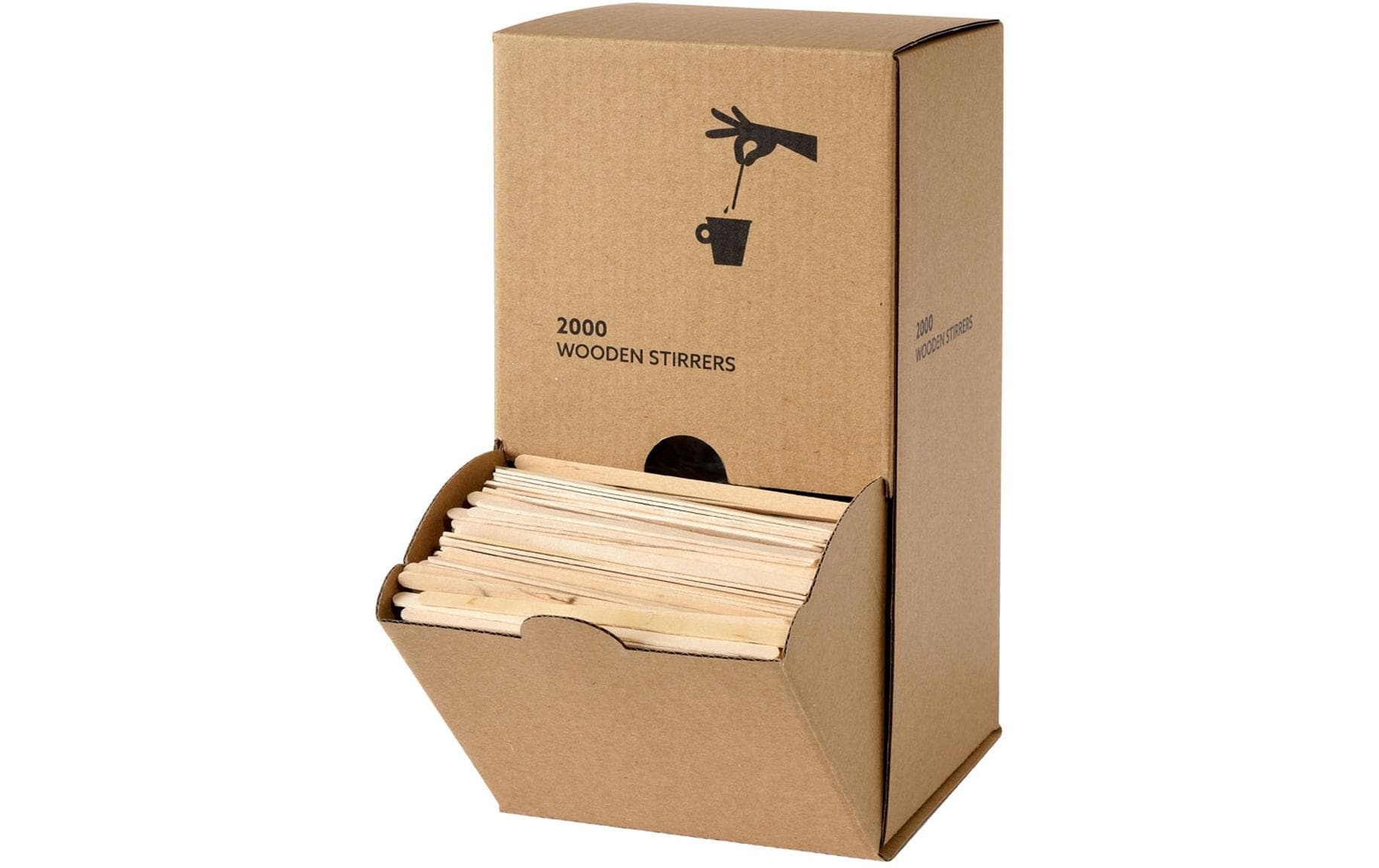 BioPak Duni Rührstäbchen Holz (Birke), 11 cm – 2'000 Stk.