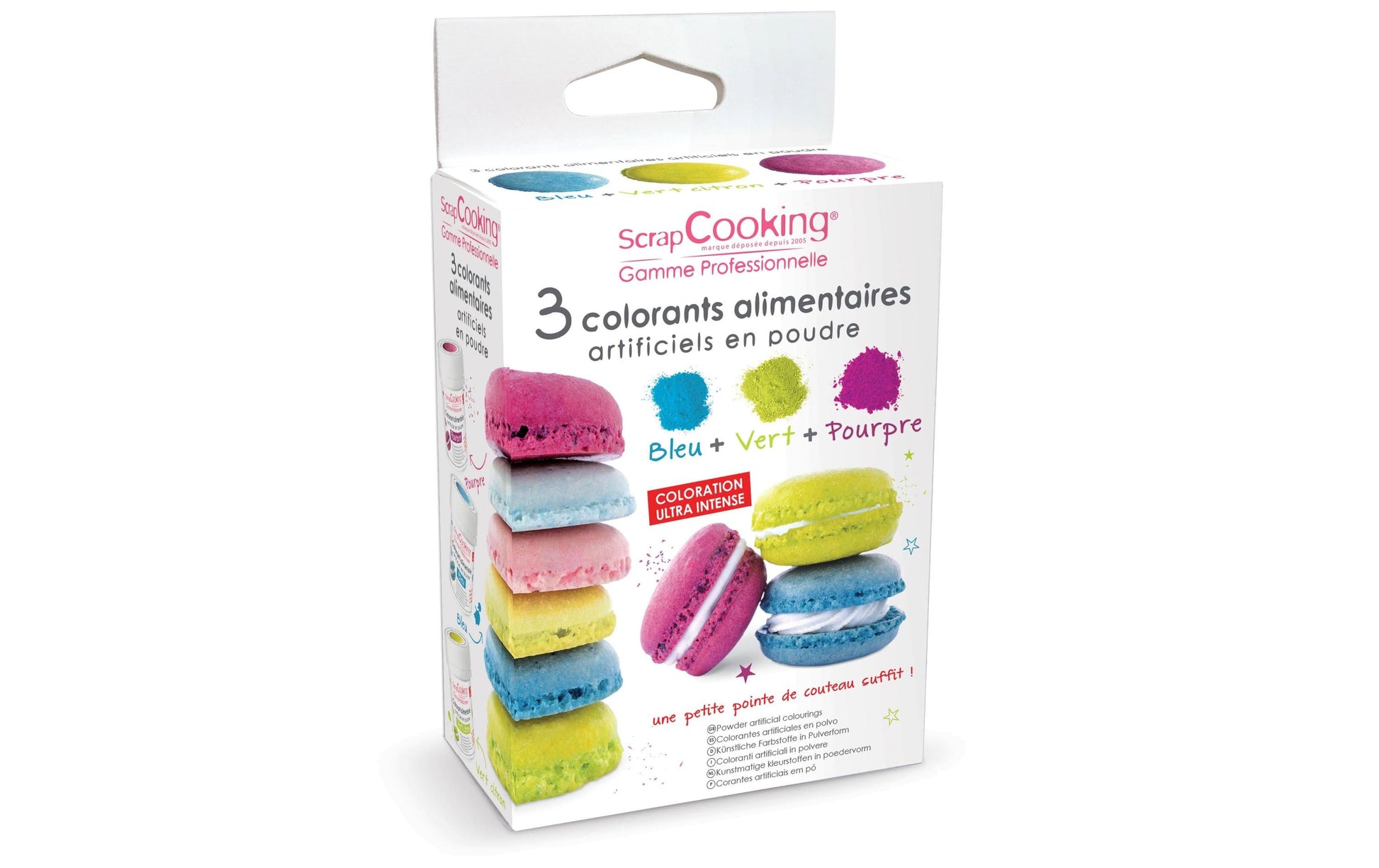ScrapCooking Farbpulverset Blau, Grün, Violett