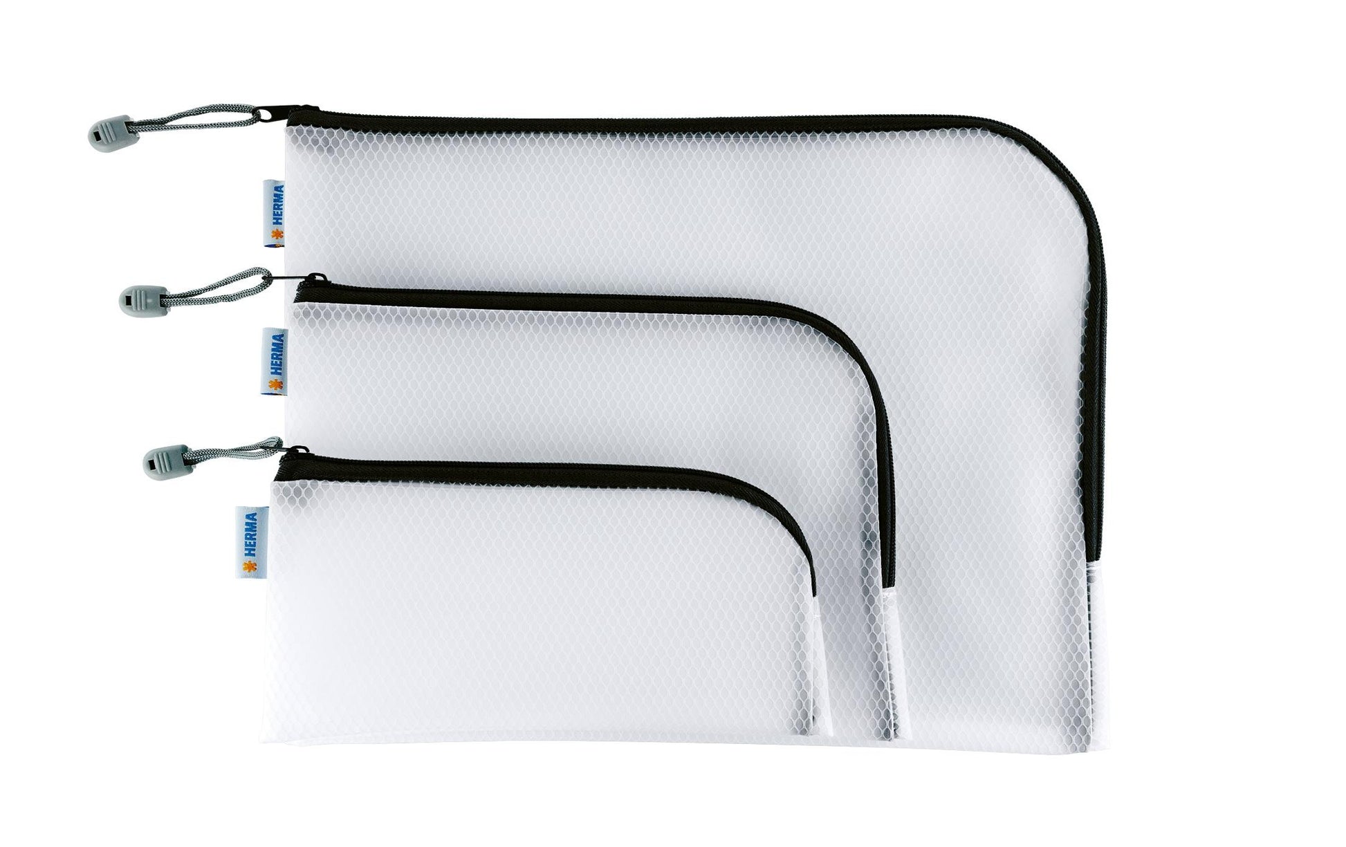 HERMA Reissverschlusstasche – 360 × 280 mm, Kunststoff, Schwarz – 1 Stück
