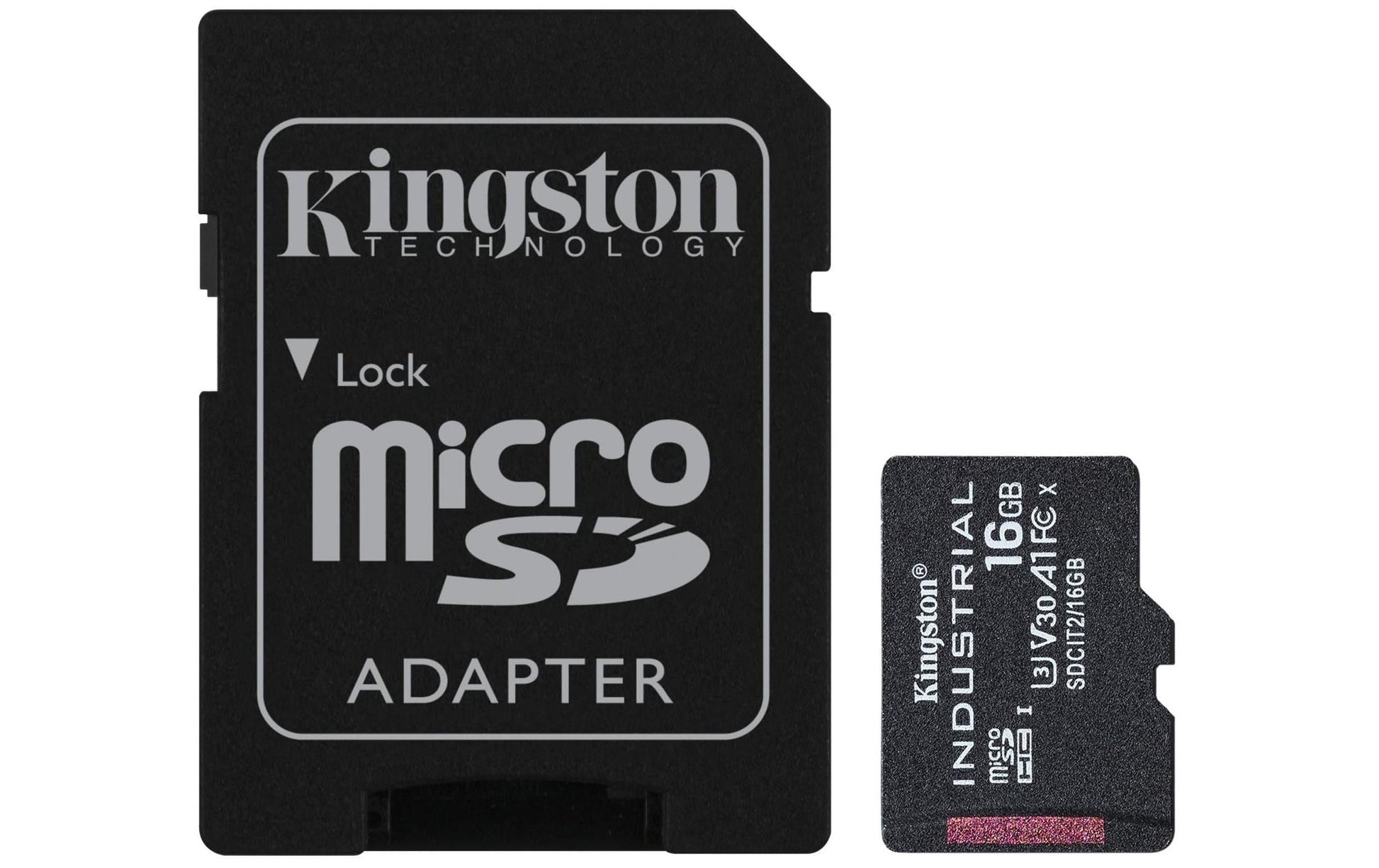 Kingston Technology Kingston Industrial Speichergerät – 16 GB, microSDHC, Klasse 10 / A1 / PSLC / inkl. SD-Adapter
