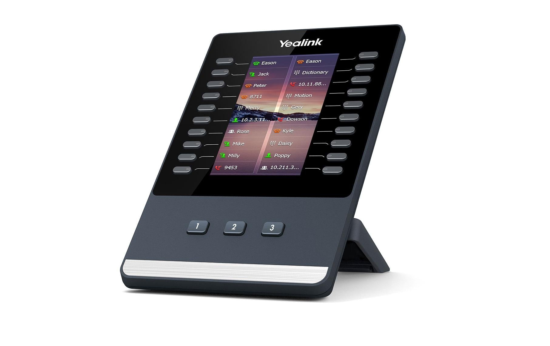 Yealink EXP43 – Erweiterungs-LCD, 23 Tasten, für T43U, T46U und T48U, Schwarz, Grau