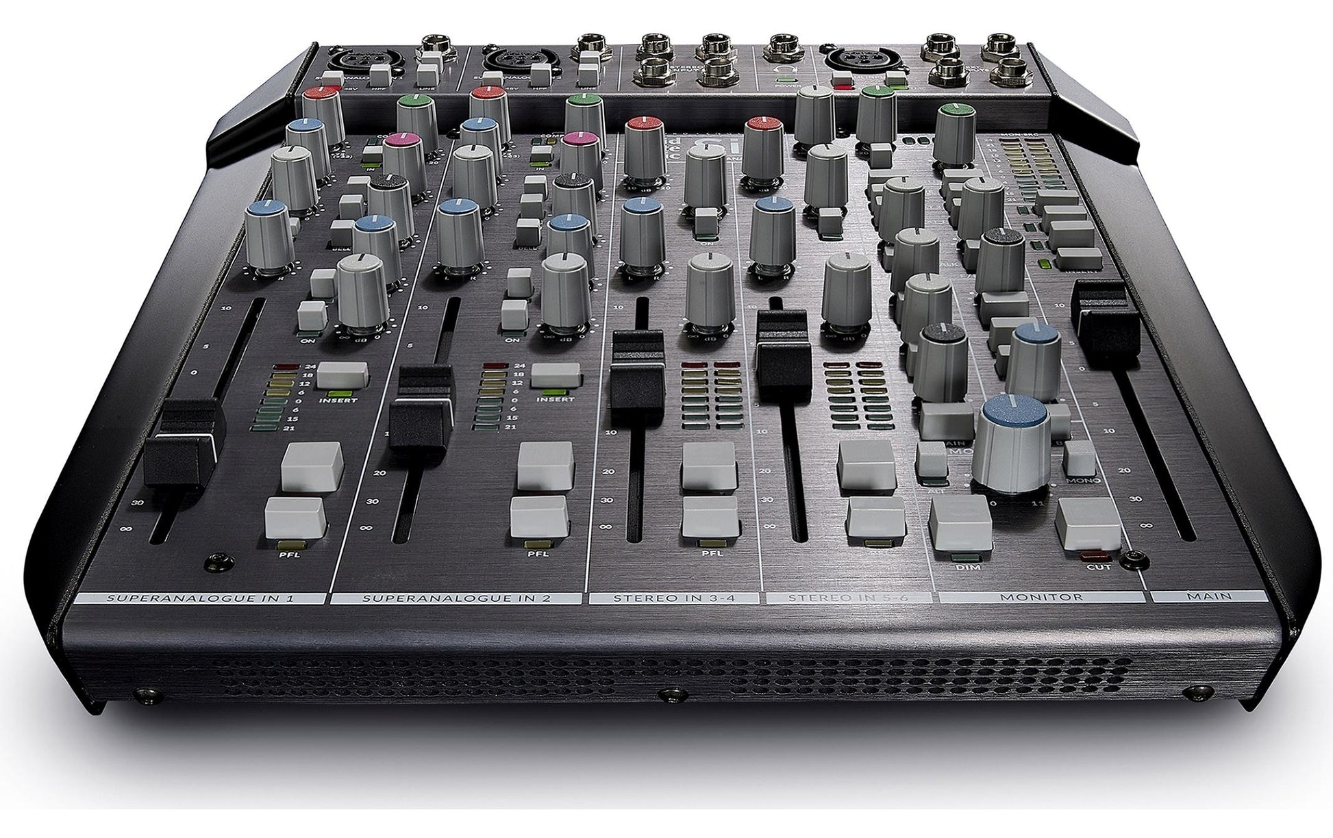 Solid State Logic SiX – 6-Kanal Mixer, Powermixer, 3 Auxwege, Schwarz