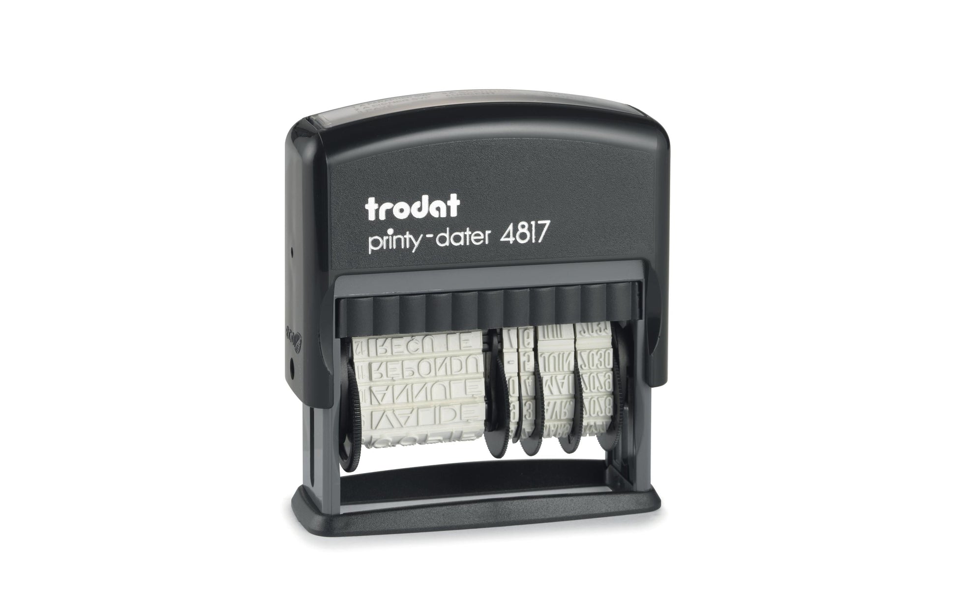 Trodat Printy 4817 A – Französisch, mit schwarzem Abdruck