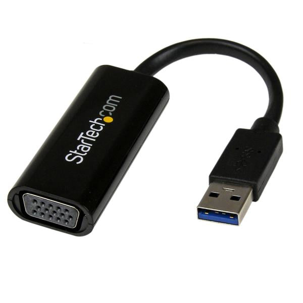 StarTech.com Slim USB-A zu VGA Adapter – 1920 × 1200 – USB 3.2 Gen 1 – 6,2 cm – für Windows