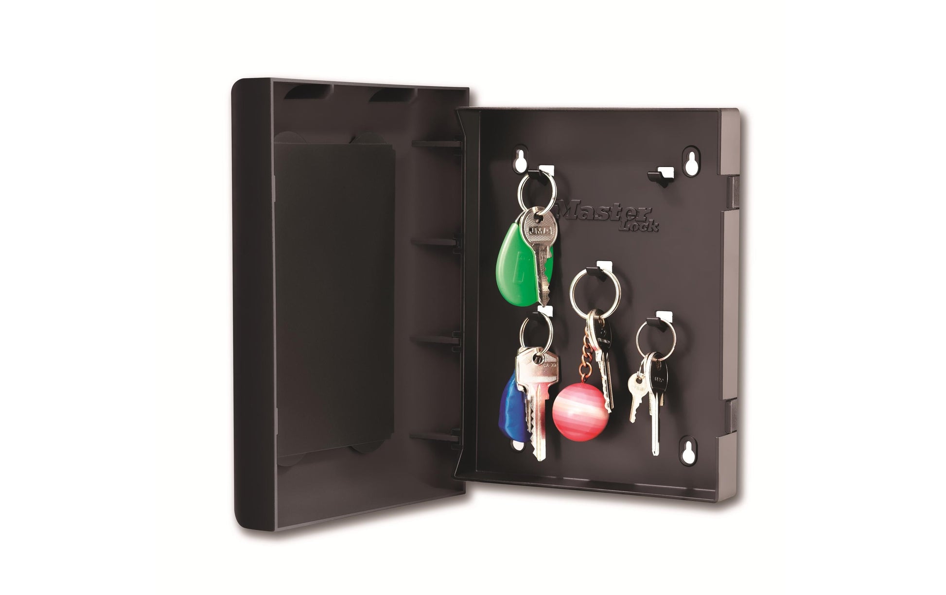Master Lock 5451EURD – Schlüsselkasten, für 5 Schlüssel, ABS, Schwarz, 170 × 40 × 220 mm