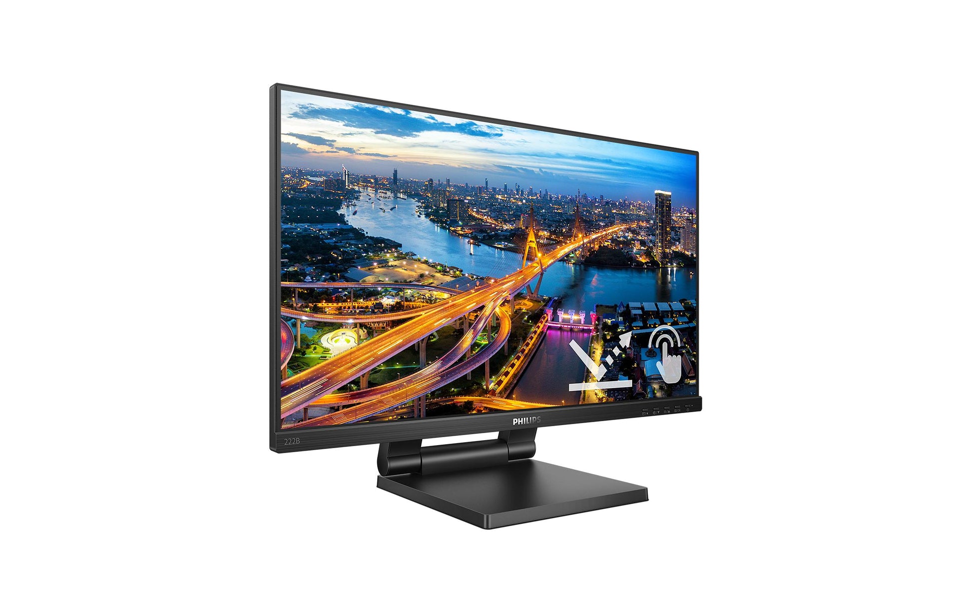 Philips 222B1TC/00 – Monitor, 21,5", IPS, Touch, 75 Hz, 250 cd/m², VESA 100 × 100, Schwarz