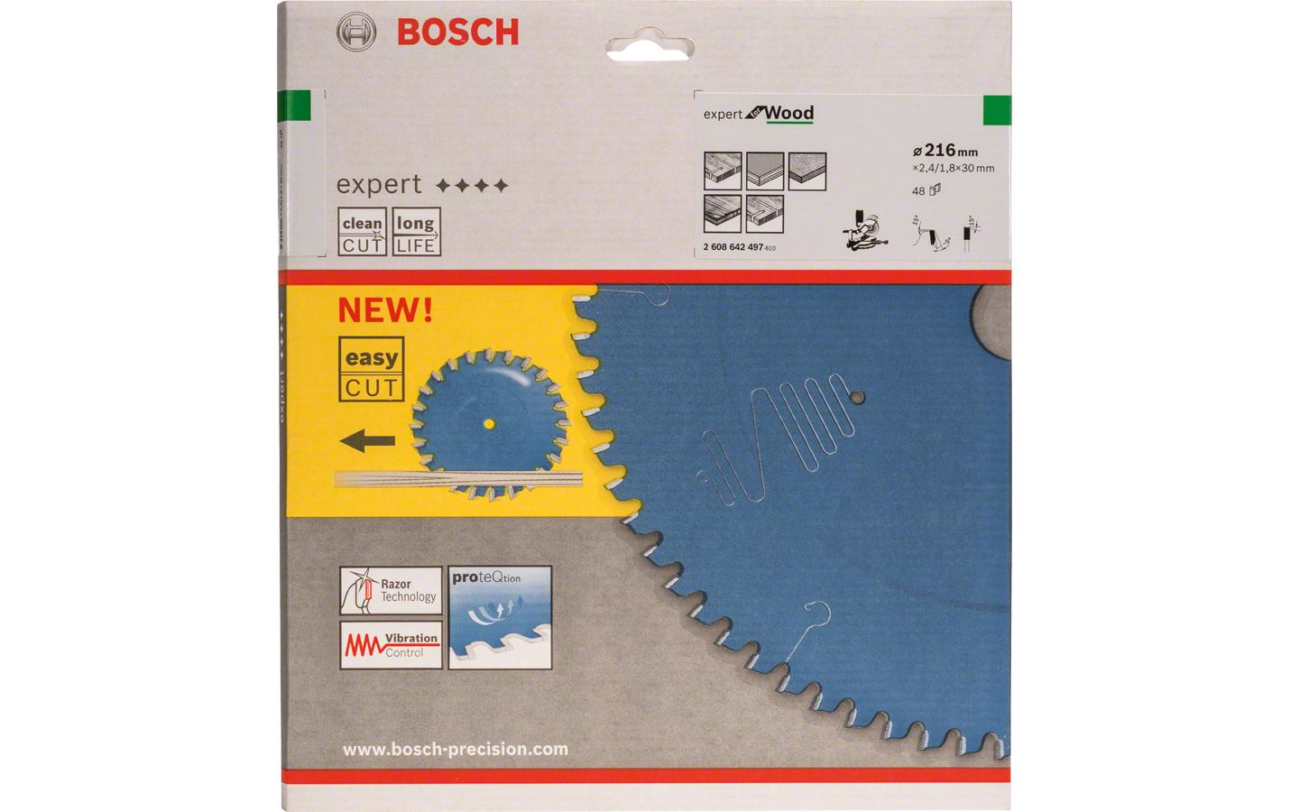 Bosch Professional – Kreissägeblatt, 48 Zähne, 2608642497, 216 mm