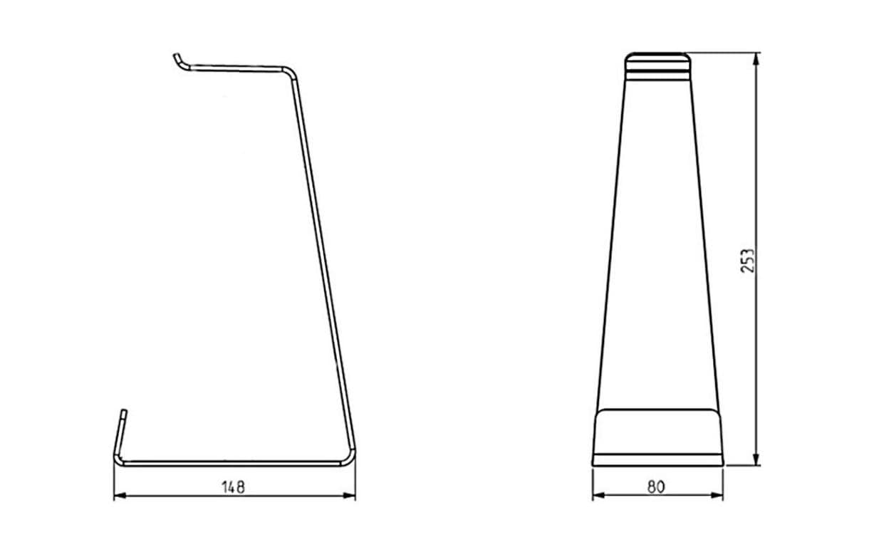 Multibrackets 2050 – Headset-Ständer – Aluminium – Silber