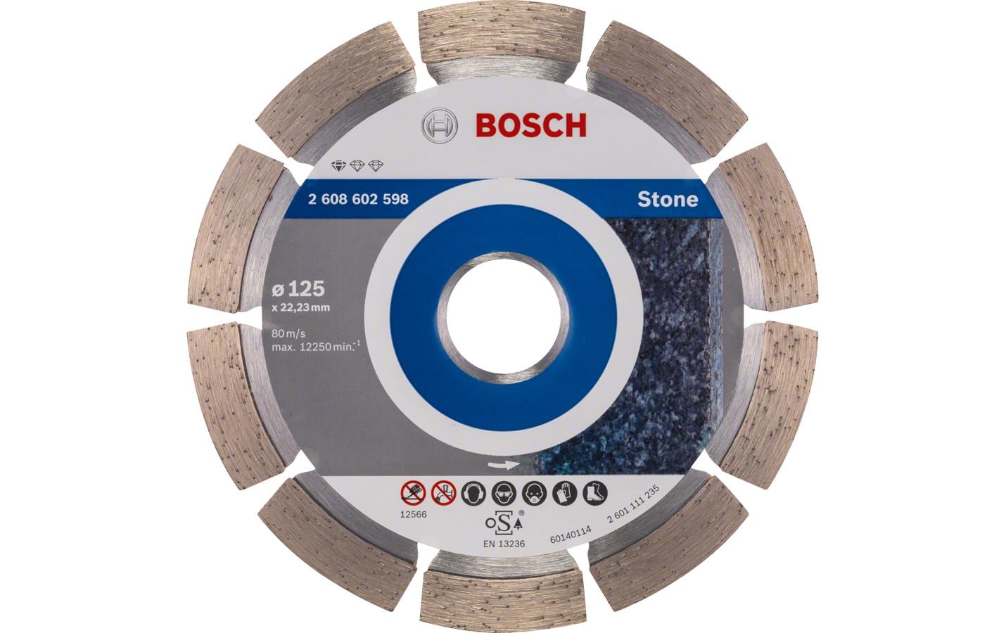 Bosch Professional – Diamanttrennscheibe, 2 608 602 598, 125 mm × 22 mm × 1,6 mm