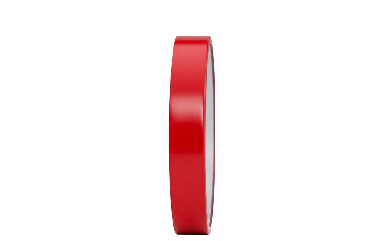 Mondaine Wanduhr – Ø 25 cm, rot, Glas, lautlos