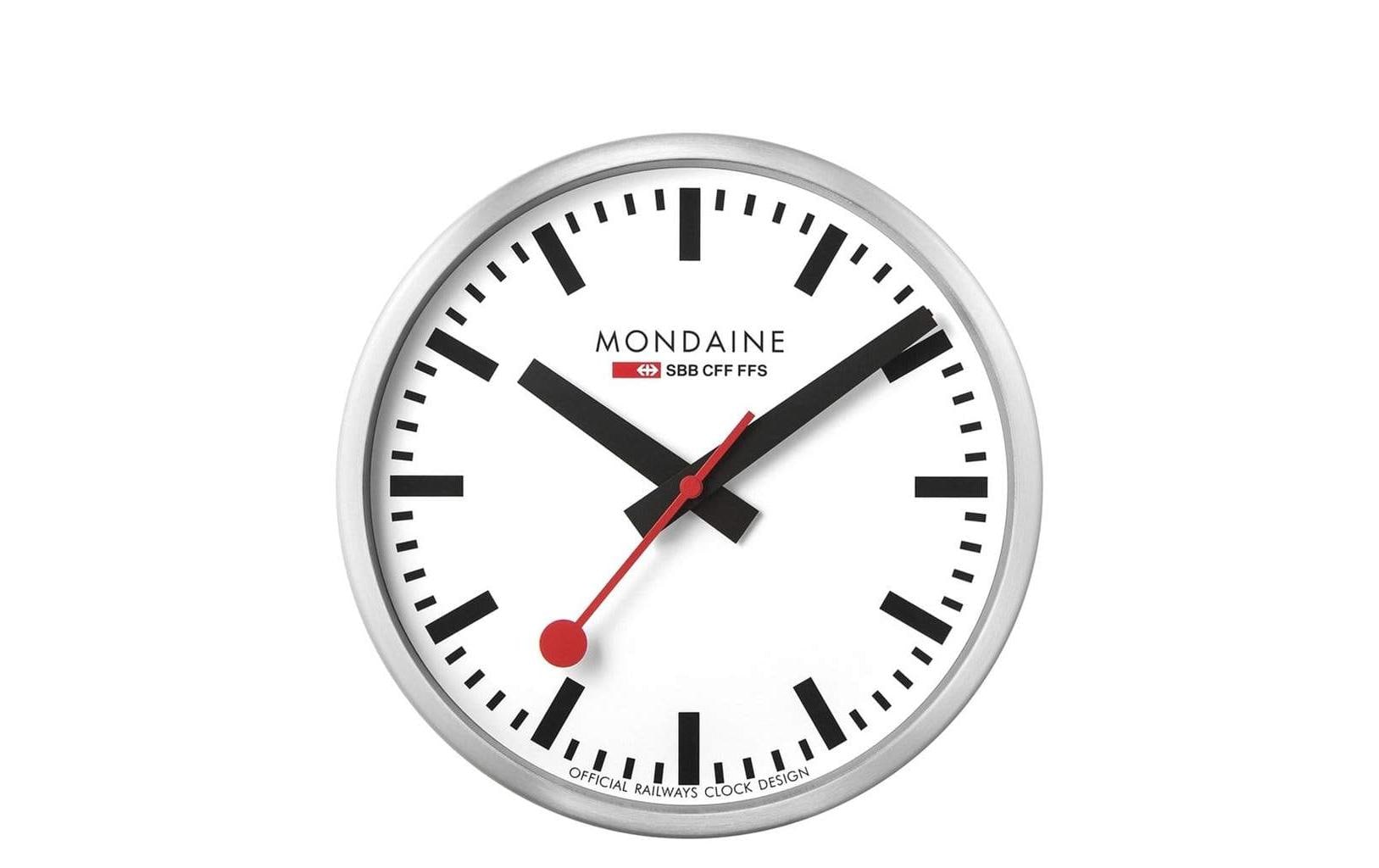 Mondaine Wanduhr Smart stop2go – Ø 25 cm, weiss, Glas
