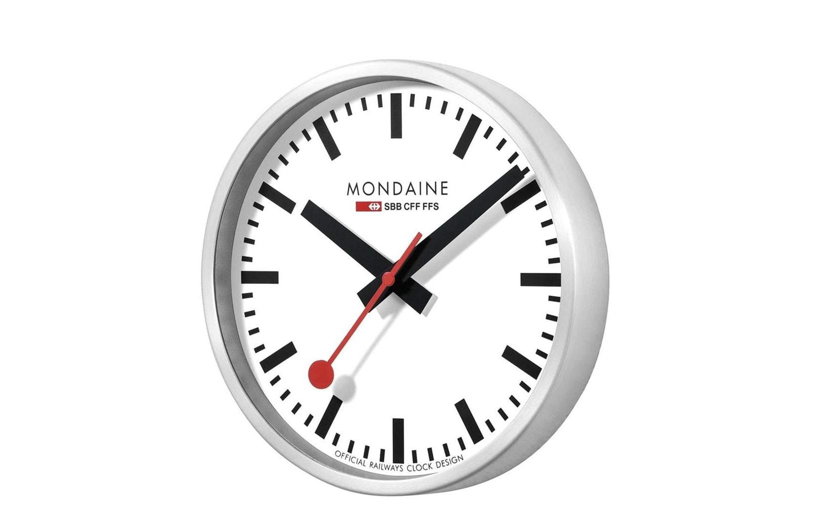 Mondaine Wanduhr Smart stop2go – Ø 25 cm, weiss, Glas