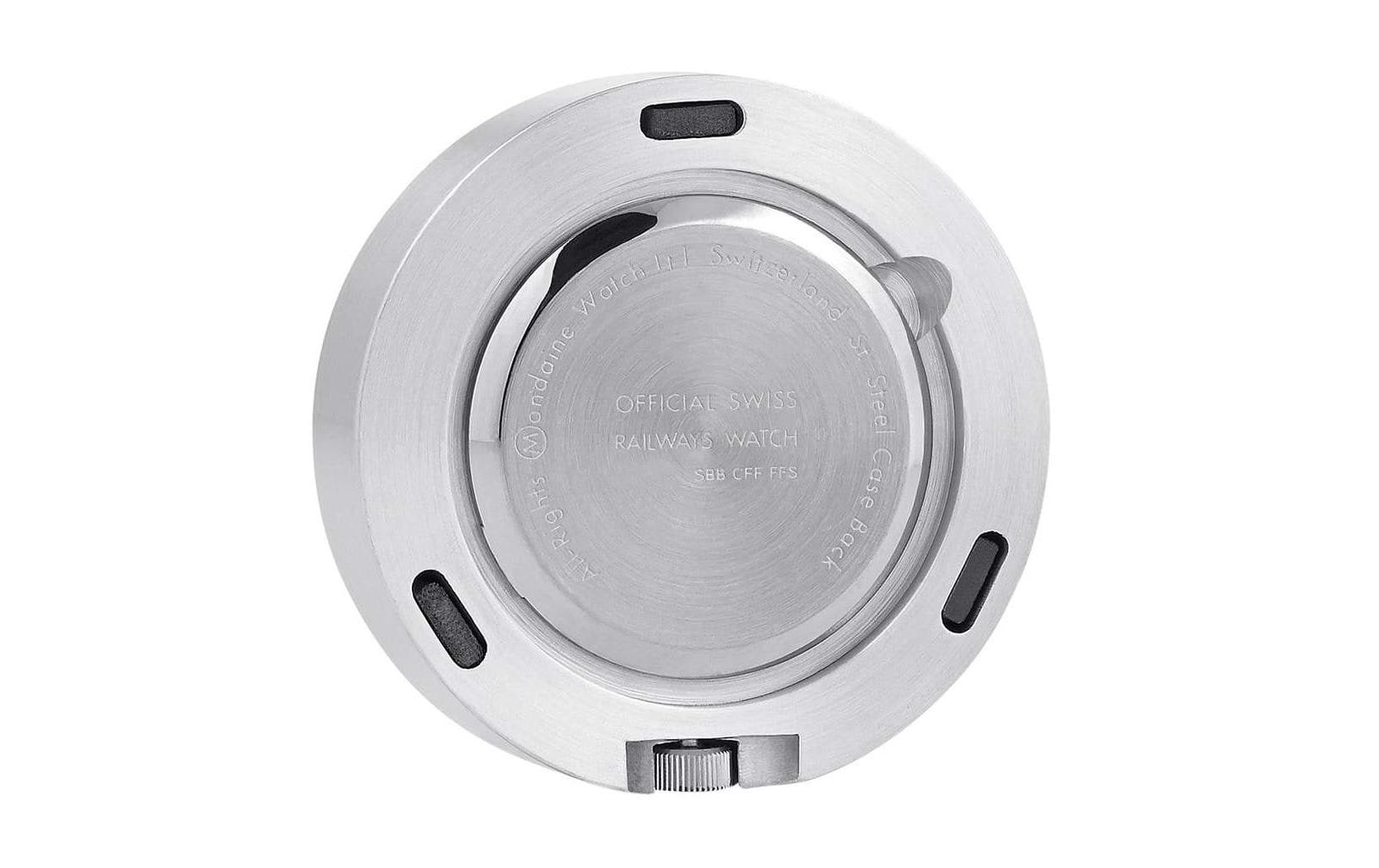 Mondaine Tischuhr – Analog – Ø 5 cm, Weiss, Aluminium