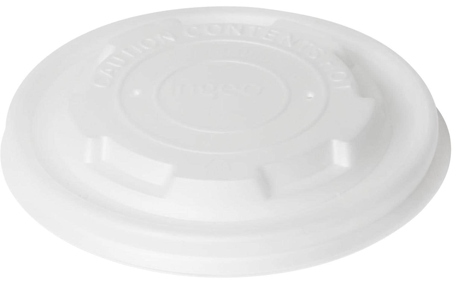 BioPak Deckel für 170732, CPLA – Ø 9,5 cm × 1 cm – weiss – 50 Stk.