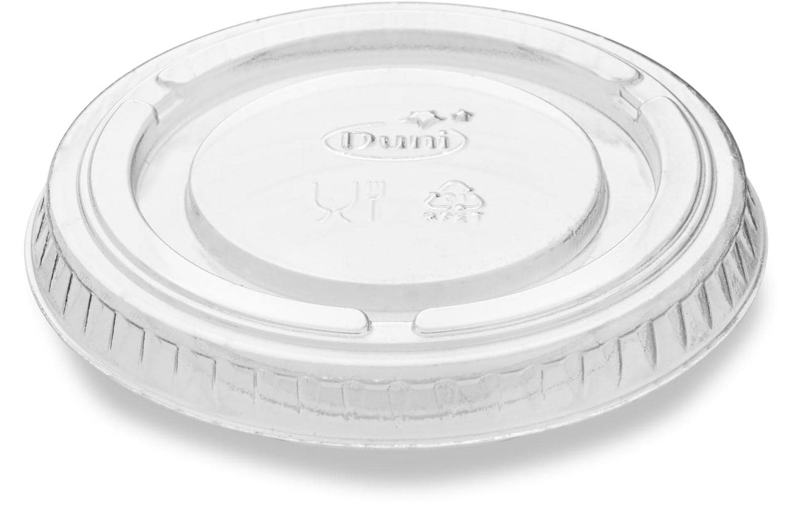 BioPak Duni Deckel für 180122, rPET – Ø 6,6 cm, Höhe 0,7 cm – Transparent – 100 Stk.