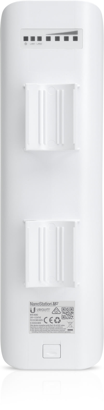 Ubiquiti NanoStation M – 2,4 GHz Funkbrücke, 10/100 Mbit/s, bis 15 km, 150 Mbit/s, PoE, 11,2 dBi, Weiss