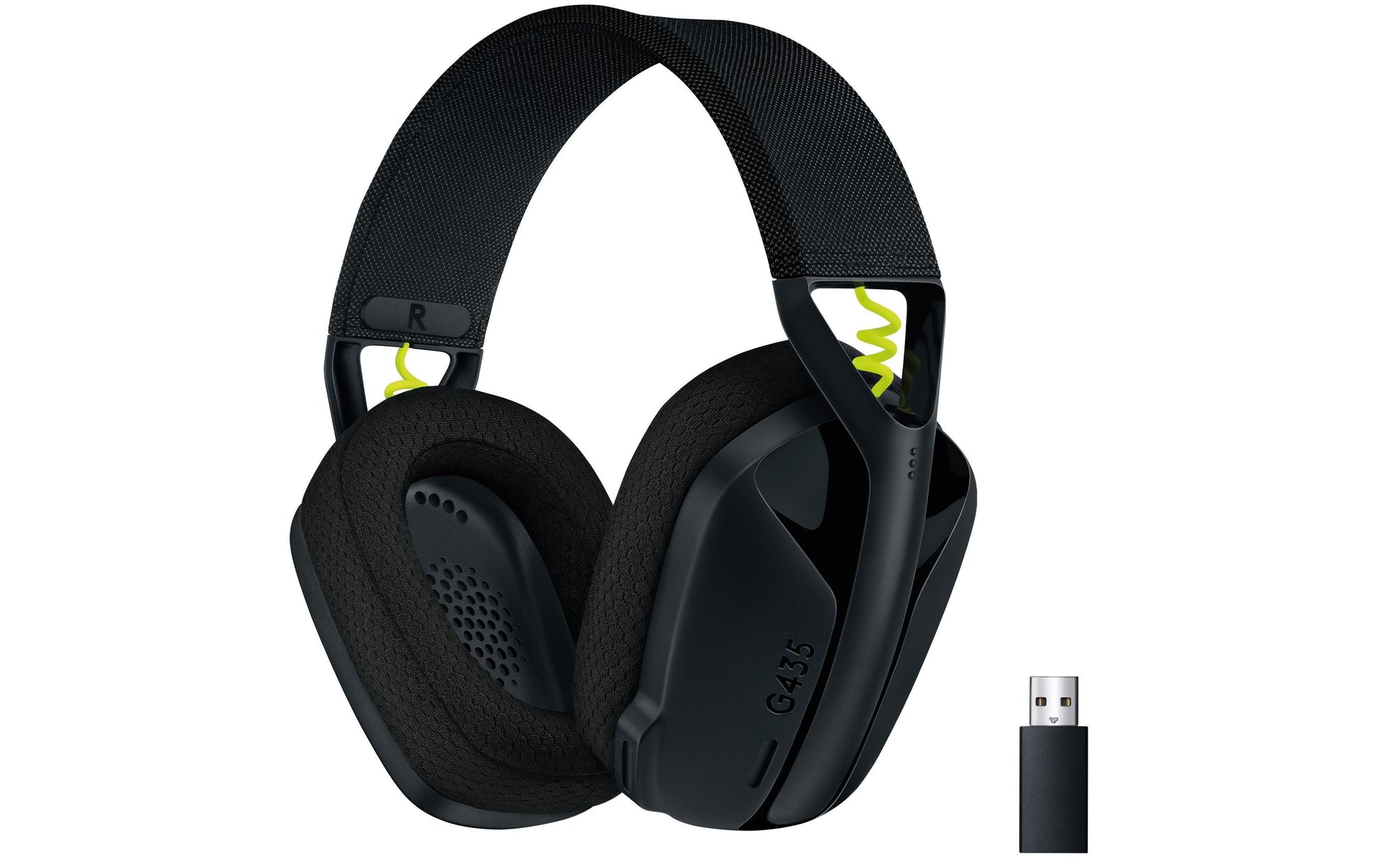 Logitech G G435 Gaming-Headset – Over-Ear, Stereo, BT, mit USB-A-Dongle, Schwarz