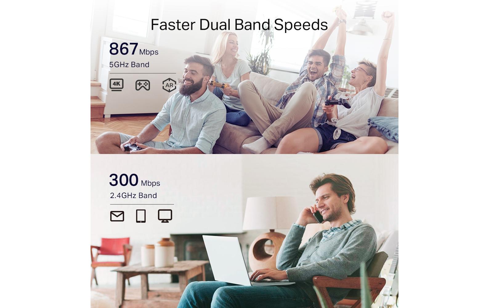 TP-Link RE330 – Access Point – Wi-Fi 5 (2,4/5 GHz), 867 Mbit/s