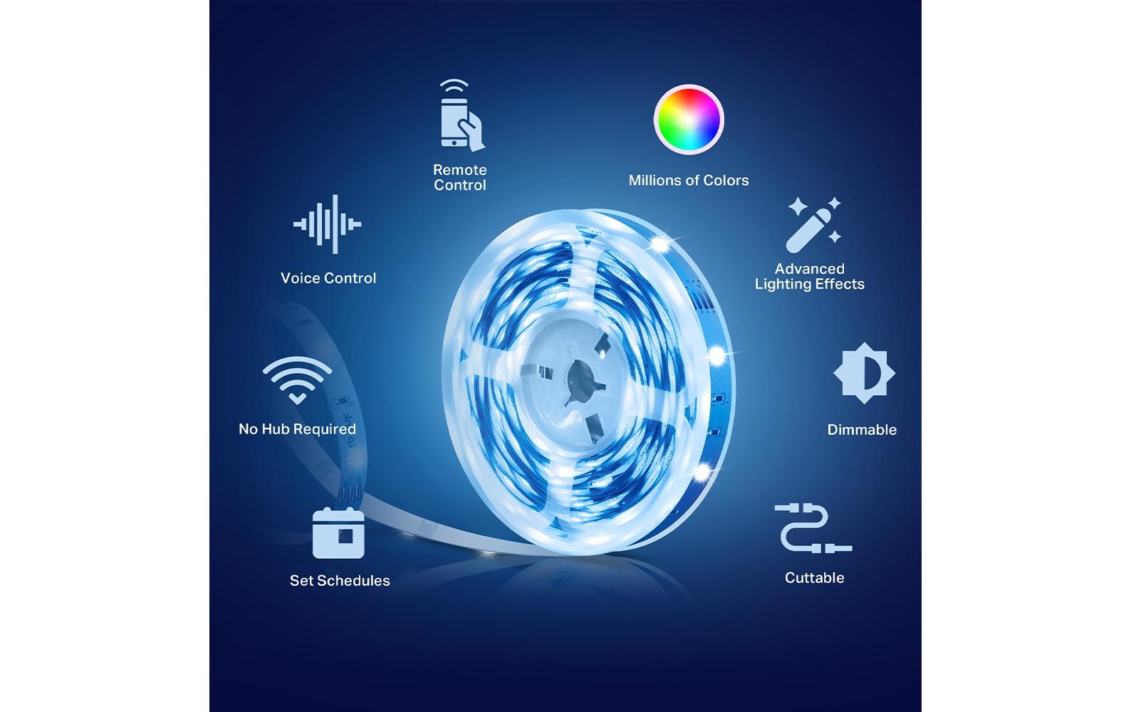 TP-Link LED-Strip Tapo L900-10 – 2er Pack, 5 m, RGB, 20,5 W, dimmbar, WiFi, für Alexa/Google
